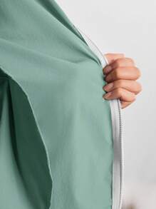 In My Nature 女士休闲户外印花连帽夹克 - 青檸色 - 查看 11