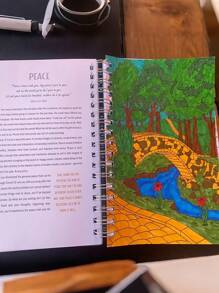 SHEIN 灵修涂色书——静心聆听，启迪灵修：75 篇鼓舞人心的灵修故事，为你涂上色彩，给予你鼓励和希望。这是一份适合任何场合的完美礼物。母亲节、妈妈礼物、返校季、学校用品 - 單件 - 查看 4