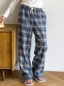 DAZY 男士格子多色家居服长裤，秋季，秋冬睡衣 - 彩色 - 查看 4