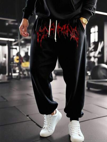 Manfinity Sport Corelite Plain Black Long Sports Pants For Men Made With Soft Knitted Fabric Glow Mode Sweatpants Baggy Gym Clothes Men Joggers Gym Sweats Halloween Goth Gym Clothes Sweat Pants