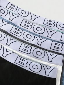 SHEIN 5条/包青少年男童平角内裤