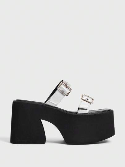 Sugerpunk Women's Fashion Rivet Thick Sole Sandals - Summer Punk Style Casual Open Toe Wedge Shoes - Comfortable Breathable Slip-On