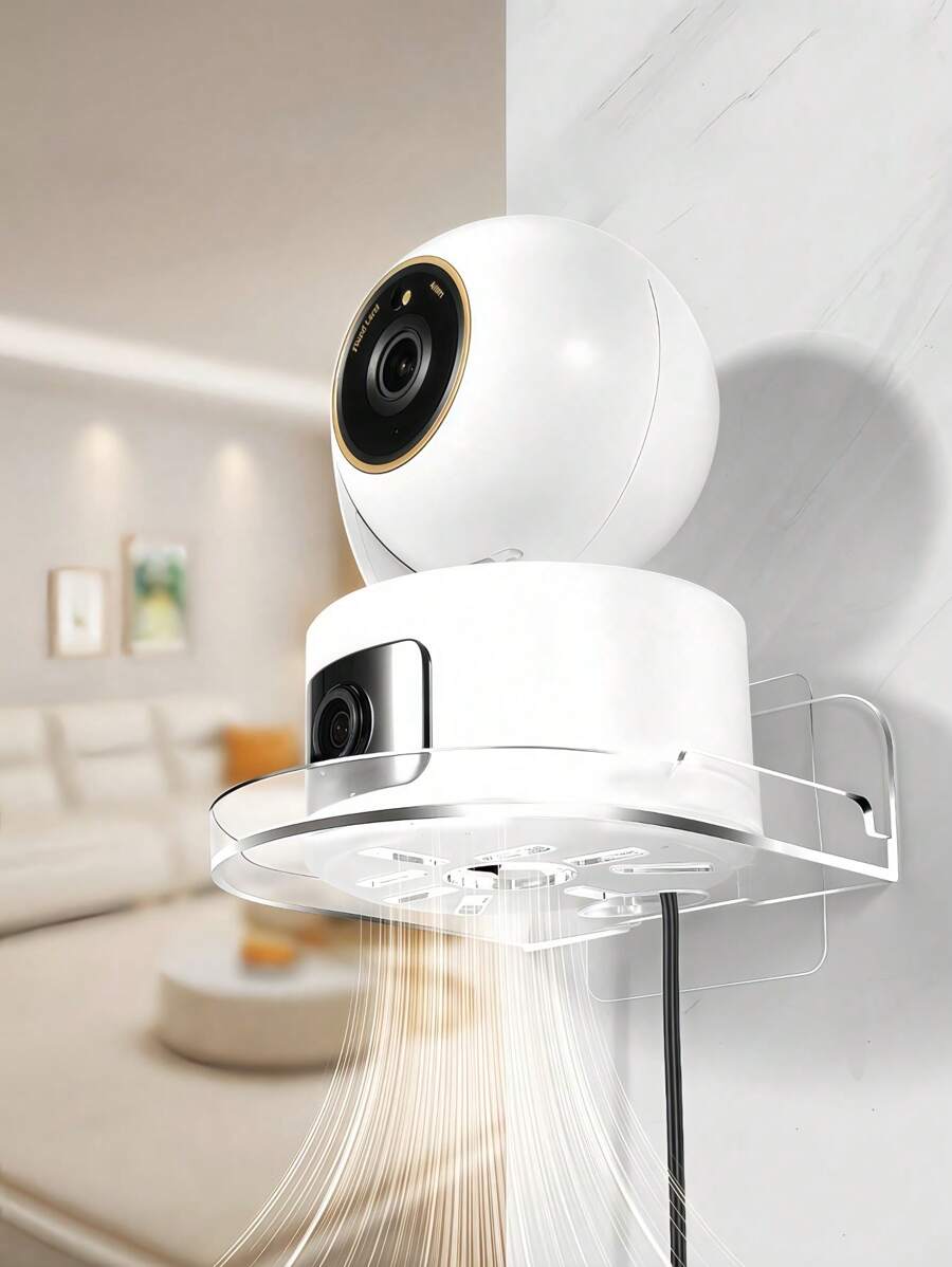 1/2PCS 多功能壁挂支架，可调节，适用于摄像头、显示器、电视和智能家居配件。它非常适合办公室、客厅和卧室，具有通用安装、耐用和节省空间的设计。 - 無色 - 查看 1