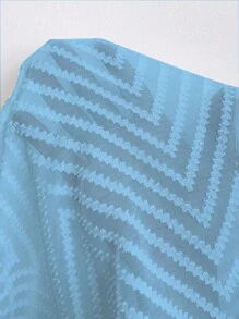 Calvaya Plus Size Women Solid Color Contrast Lace Loose Fit Camisole Baby Blue - Blue - View 6