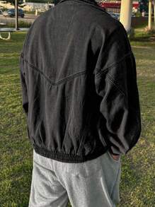 DAZY 男士纯蓝色牛仔夹克，秋季