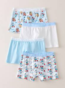 4件装男童可爱狗狗图案舒适内裤 - 彩色 - 查看 7