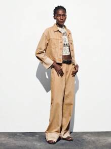 Maija 女士休闲日常水洗纽扣牛仔夹克