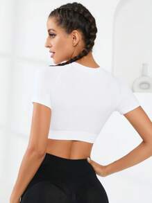 Gameset SHEIN Sport 2 件无缝高弹力纯色短款运动 T 恤无缝短款上衣健身短款上衣健身房短款上衣女式运动短款上衣无缝健身上衣短款上衣健身衬衫女式运动短款上衣健身房短款上衣无缝上衣短款健身上衣女式短款上衣短款上衣健身衬衫女式运动短款上衣衬衫无缝健身上衣