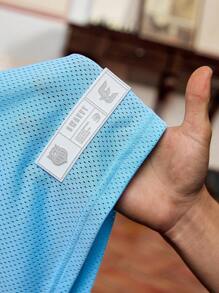 SWAVVY 男士针织休闲宽松短袖T恤 - 淺藍色 - 查看 6