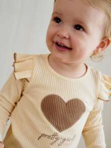 Cozy Pixies 2pcs Baby Girl Heart Pattern Knitted Soft Round Neck Ruffle Trim Long Sleeve Pullover Top And Elastic Waist Flared Pants Set Baby Girl Bell Bottom Outfit Beige Baby Girl Clothes Brown Baby Girl Outfit Baby Girl Clothes Baby Girl Fall Outfit Mocha Baby Clothes Baby Girl Ribbed Outfit Baby Girl Two Piece Outfit Baby Bell Bottom Outfit Winter - Multicolor - View 3