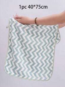 SHEIN Basic living 1/3/8pcs Coral Fleece Super Fine Fiber Bathroom Towel/Bath Towel, Soft And Absorbent Striped Washcloth Or Bath Towel For Home, Bathroom, Pool, Beach Back To School For Beauty Salon Home Bathroom