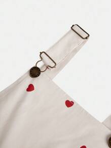 SHEIN Girlism 青少年女孩休闲街头时尚心形碎花印花吊带背心连体衣