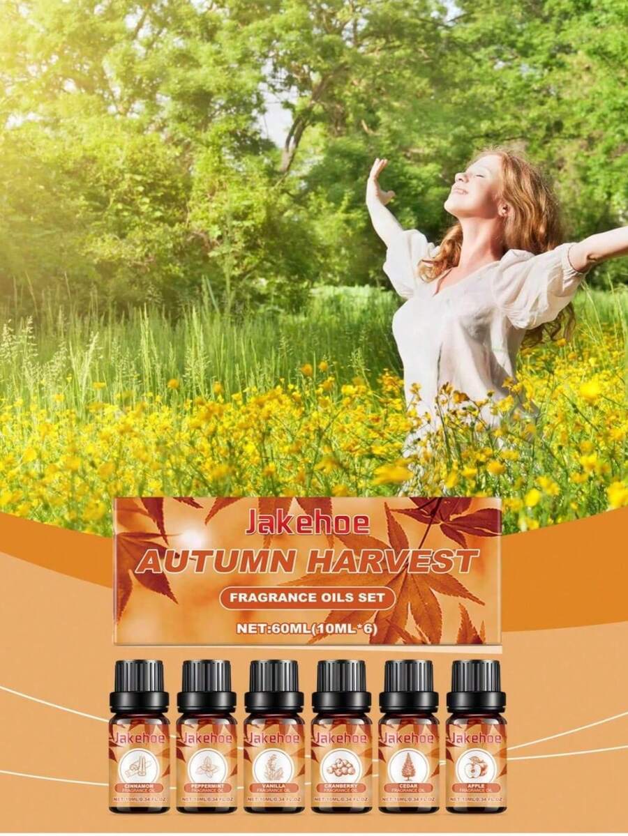 SHEIN 6pcs Essential Oil, Long-Lasting Warm Fragrance Soft Fragrance Indoor Warm Atmosphere Aromatherapy Essential Oil - Multicolor - View 1