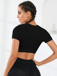 Gameset SHEIN Sport 2 件无缝高弹力纯色短款运动 T 恤无缝短款上衣健身短款上衣健身房短款上衣女式运动短款上衣无缝健身上衣短款上衣健身衬衫女式运动短款上衣健身房短款上衣无缝上衣短款健身上衣女式短款上衣短款上衣健身衬衫女式运动短款上衣衬衫无缝健身上衣