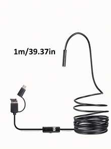 高清防水三合一手机电脑内窥镜连接器汽车工业管道汽修空调内窥镜 - 黑色 - 查看 15