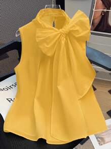 GlowEve CURVE 大码女式优雅时尚个性化百搭休闲通勤蝴蝶结衬衫