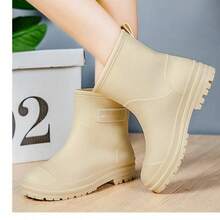 SHEIN 1 双新款雨鞋/鞋套，雨靴防滑耐磨橡胶鞋，短筒男士成人女士防水鞋，时尚厨房靴夏季降温，沙滩，旅行