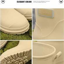 SHEIN 1 双新款雨鞋/鞋套，雨靴防滑耐磨橡胶鞋，短筒男士成人女士防水鞋，时尚厨房靴夏季降温，沙滩，旅行