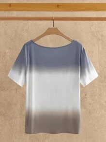 Manfinity VCAY Men's Casual Ombre Crew Neck Loose Short Sleeve T-Shirt - Multicolor - View 3