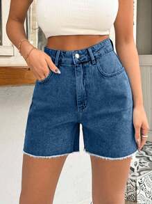 EURMUSE 100%Cotton Light Wash Raw Edge And Back Label - Medium Wash - View 3