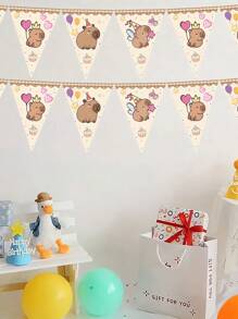 12 CÁI Trang Trí Tiệc Capibara Biểu Ngữ Cờ Đuôi Nheo Chủ Đề Cờ Tam Giác Vòng Hoa Biểu Ngữ Ngoài Trời Trong Nhà Trang Trí Tiệc Sinh Nhật Cá Heo Đáng Yêu Vật Dụng - Nhiều màu - Xem 6