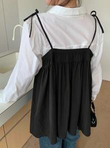 Dazy Plus 大码女式纯色吊带背心，休闲百搭