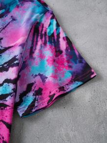 GODZILLAxKONG X SHEIN Tween Boy Monster Graphic Casual Outdoor Round Neck Loose Short Sleeve T-Shirt, Summer