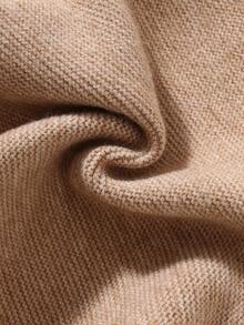 SHEIN Young Boy Raglan Sleeve Double-Breasted Knit Cardigan And Knit Pants Casual Suit,In Fall/Winter