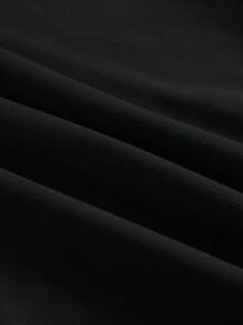 Y2K Retro Gothic Pattern Round Neck Short Sleeve T-Shirt, Suitable For Casual Daily Wear, All Seasons - Black - View 5