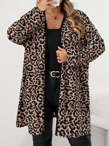 SHEIN CURVE+ 大码女士商务休闲时尚通勤度假工作办公室服装夹克，秋季秋冬夹克 - 紫色 - 查看 4