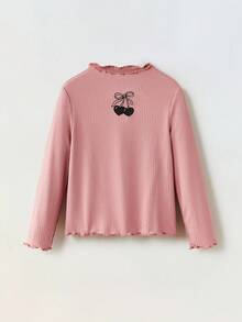 Maija Kids 3件套女童印花长袖T恤，长袖上衣，长袖衬衫，搭配黑色短裙和爱心衬衫，时尚百搭，适合秋冬季节。 - 彩色 - 查看 3