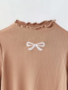 Maija Kids 3件套女童印花长袖T恤，长袖上衣，长袖衬衫，搭配黑色短裙和爱心衬衫，时尚百搭，适合秋冬季节。 - 彩色 - 查看 4