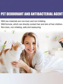 SHEIN 1 Stück 3 Stück Haustier Deodorant Spray zum Entfernen von Gerüchen, für Hunde und Katzen zum Entfernen von Urin-, Körper- und Fäkaliengeruch, reinigt die Luft