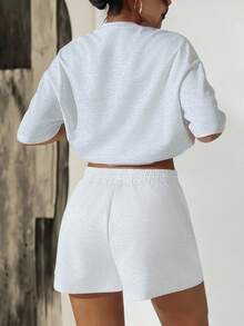 INAWLY Set de 2 piezas para mujer con estampado de la bandera de Estados Unidos, de estilo casual y holgado, para el verano