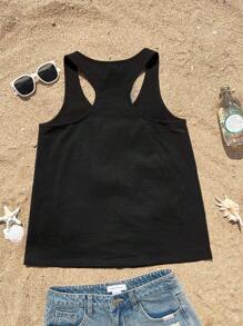 Attitoon Camiseta sin mangas de mujer con gráfico minimalista divertido de fantasma, calabaza y encaje de Halloween