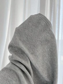 Elamini 女式 T 恤，秋季服装，长袖，色块 - 灰色 - 查看 4