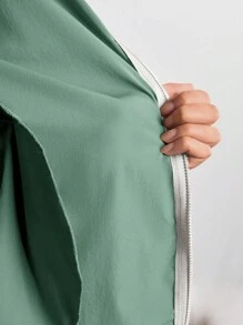 In My Nature 女士休闲户外印花连帽夹克 - 青檸色 - 查看 10