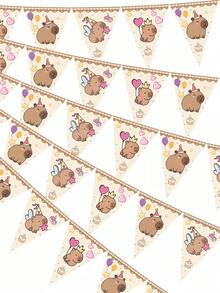 12 CÁI Trang Trí Tiệc Capibara Biểu Ngữ Cờ Đuôi Nheo Chủ Đề Cờ Tam Giác Vòng Hoa Biểu Ngữ Ngoài Trời Trong Nhà Trang Trí Tiệc Sinh Nhật Cá Heo Đáng Yêu Vật Dụng - Nhiều màu - Xem 7