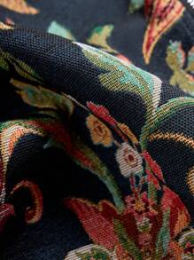 Manfinity Hypemode Herren Jacquard gewebte Kurzarm Strickjacken-Hemd - Schwarz - Übersicht 7