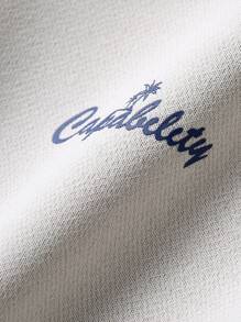 JNSQ Tween Boy Casual Crew Neck Loose Fit Long Sleeve Sweatshirt With Funny Beach Holiday Print, Suitable For Autumn, Winter Daily Wear, Outdoor Activities, Vacation, Streetwear, Party And Leisure - Grey - View 5