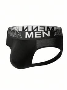 Set de 2 piezas de ropa interior de hombre con sujeta calcetines y diseño de logotipo - Negro - Ver 3