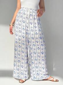 Auralis Plus-Size Ladies Loose Casual Pants, Beach Resort Style Pants, Fall Casual Pants,Back To School Vacation Women's Fall Beach