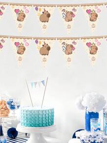 12 CÁI Trang Trí Tiệc Capibara Biểu Ngữ Cờ Đuôi Nheo Chủ Đề Cờ Tam Giác Vòng Hoa Biểu Ngữ Ngoài Trời Trong Nhà Trang Trí Tiệc Sinh Nhật Cá Heo Đáng Yêu Vật Dụng - Nhiều màu - Xem 5