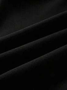 GODZILLAxKONG X SHEIN 小男孩卡通图案长袖宽松针织黑色连帽卫衣