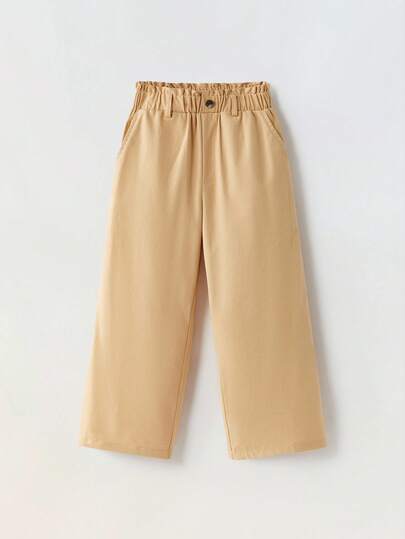 Maija Kids Maija Kids 年轻女孩休闲纯色松紧腰宽松裤