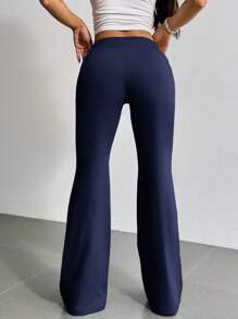 SHEIN Tween Girls' Casual Sports Knit Flared Pants