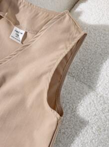 Souflis Souflis 3 件套年轻男孩绅士套装，包括领结、白色领衬衫、背心和休闲短裤，时尚绅士西装，适合日常休闲穿着、生日派对、婚礼、万圣节、圣诞节、感恩节庆祝、正式服装、表演、春夏返校季 - 卡其色 - 查看 6