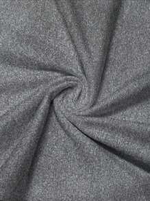 SHEIN LUNE Áo thun nữ tay ngắn cổ chữ V màu trơn, tối giản và thời trang - Màu xám đen - Xem 7