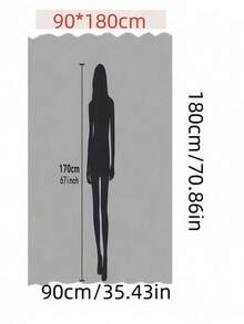 SHEIN 防水涤纶浴帘，抽象植物印花，含 12 个挂钩，顶部带索环，可机洗，编织面料，花卉和圆点图案设计，适合标准浴缸 - 彩色 - 查看 15