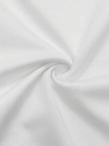 INAWLY Damska, swobodna, jednokolorowa, krótka koszulka z długim rękawem - Biały - Zobacz 5